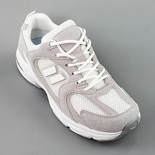 Кросівки чоловічі замшеві сітка 594973 Білі  фото 2