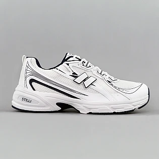 Кроссовки мужские сетка 594972 Белые с синим фото 1