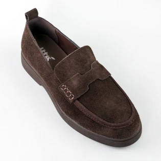 Лоферы женские замшевые 595055 Коричневые фото 2