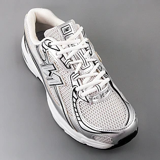 Кроссовки мужские 594975 Белые серебристые фото 2