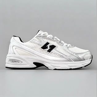 Кроссовки мужские 594976 Белые серебристые фото 1