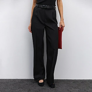 Брюки женские палаццо 594923 Черные фото 1