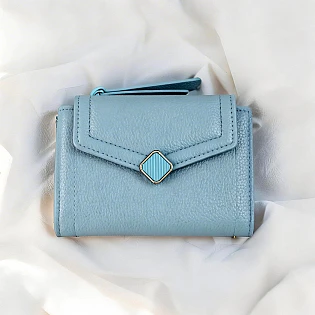 Кошелек женский экокожа 595026 Голубой фото 1