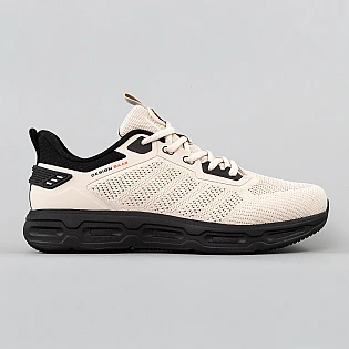 Кроссовки мужские сетка 595083 Бежевый