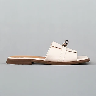 Шлепанцы женские эко кожа 594721 Бежевые