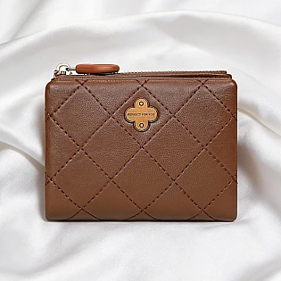 Маленький женский кошелек эко кожа 595051 Коричневый фото 1