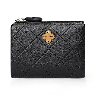 Маленький женский кошелек эко кожа 595053 Черный фото 2