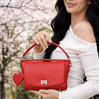 Стильная женская сумочка 595101 Красная фото 1