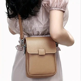 Женская сумка из эко кожи 595019 Бежевая фото 1