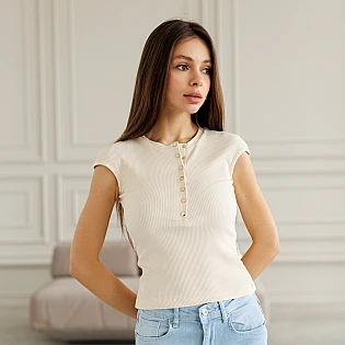 Футболка жіноча 595147 Бежева фото 1