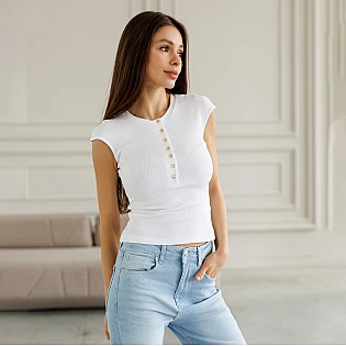 Футболка жіноча 595146 Біла фото 1