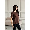 Футболка женская 595143 Коричневая