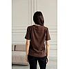 Футболка женская 595143 Коричневая