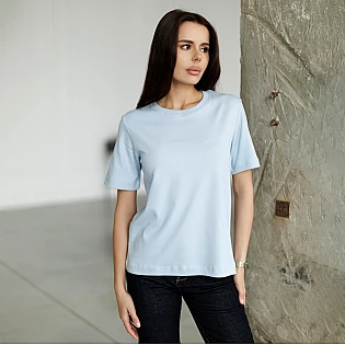 Футболка жіноча 595144 Блакитна