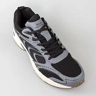 Кросівки чоловічі літні сітка великі 595204 Темно сірі фото 2