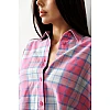 Рубашка в клетку женская 595104 Розовая
