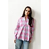 Рубашка в клетку женская 595104 Розовая