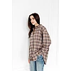Сорочка в клітинку жіноча 595105 Коричнева 