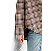 Сорочка в клітинку жіноча 595105 Коричнева 