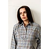 Сорочка в клітинку жіноча 595108 Сіра