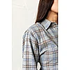 Сорочка в клітинку жіноча 595108 Сіра