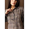 Сорочка в клітинку жіноча 595107 Коричнева