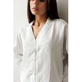 Костюм жіночий в смужку 595166 Білий  фото 2