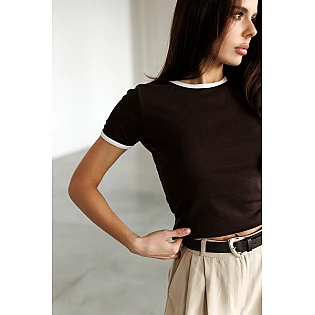 Футболка женская 595173 Коричневая фото 2