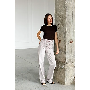 Джинси жіночі 595186 Сіро-бежеві фото 2