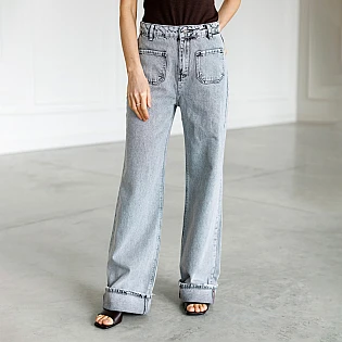 Джинсы женские 595187 Серо-розовые