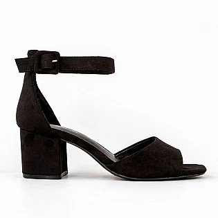 Босоножки женские замшевые 594607 Черные фото 1