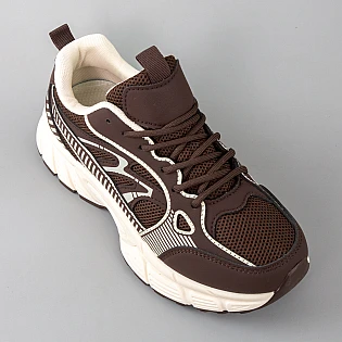 Кроссовки женские сетка 595239 Коричневый фото 2