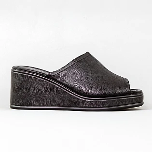 Шльопанці жіночі еко шкіра 594596 Чорні фото 1