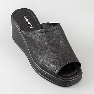 Шльопанці жіночі еко шкіра 594596 Чорні фото 2