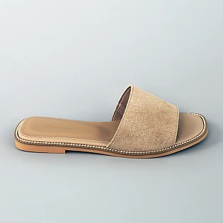 Шльопанці жіночі еко шкіра 594605 Бежеві  фото 1