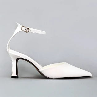 Туфли-босоножки женские острый носок 594613 Белые фото 1