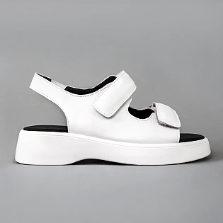 Сандалі жіночі шкіра 594690 Білі фото 1