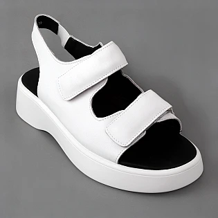 Сандалі жіночі шкіра 594690 Білі фото 2