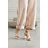 Босоножки женские кожаные 594199 Молочные