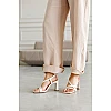Босоножки женские кожаные 594199 Молочные