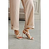 Босоножки женские кожаные 594199 Молочные