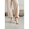 Босоножки женские кожаные 594199 Молочные