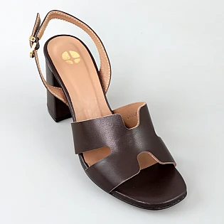 Босоножки женские кожаные 594196 Шоколадные фото 2