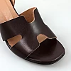 Босоніжки жіночі шкіряні 594196 Шоколадні