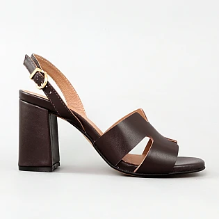 Босоножки женские кожаные 594196 Шоколадные фото 1