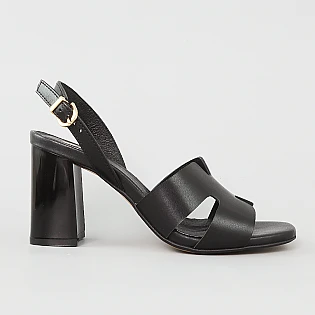 Босоножки женские кожаные 594195 Черные фото 1