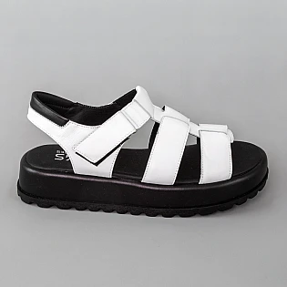 Сандалі жіночі шкіра 594187 Білі фото 1