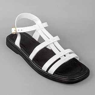 Сандалі жіночі шкіра 594430 Білі фото 2