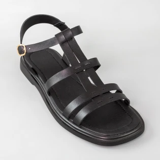 Сандалі жіночі шкіра 594431 Чорні фото 2