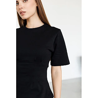 Футболка жіноча приталена 595157 Чорна фото 2